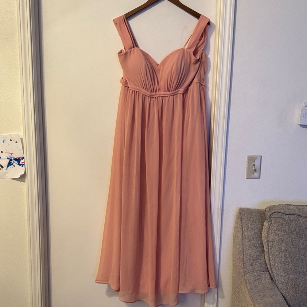 Peach Maternity Bridesmaids Dress